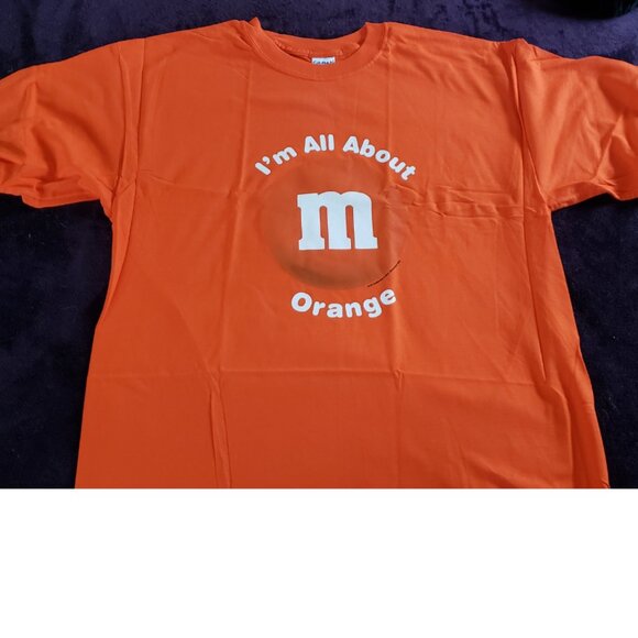 Vintage M&M I'm All About Orange TShirt - Never worn! - Picture 1 of 3
